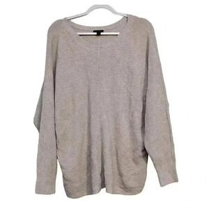 J Jill Wearever Collection Sweater Size Medium Beige Knit Slouchy Oversized Cozy